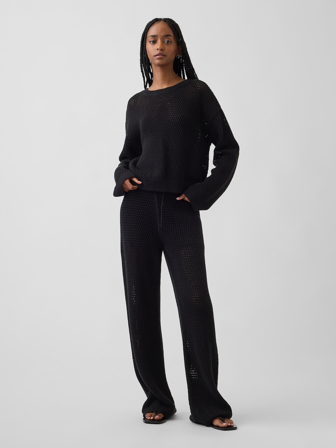 100% Cotton Crochet Sweater Pants