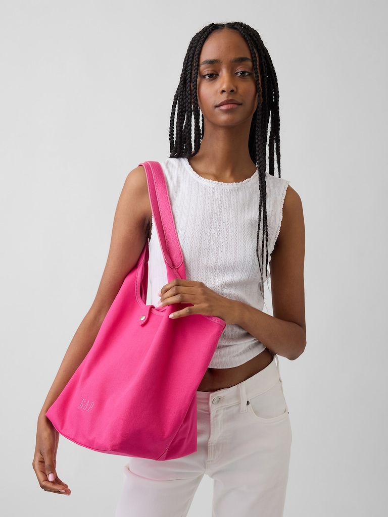 Canvas Slouchy Tote Bag