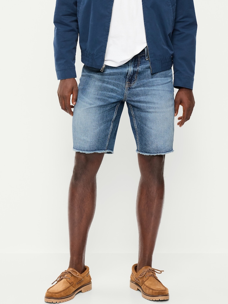 Slim Built-In Flex Jean Shorts-- 9-inch inseam