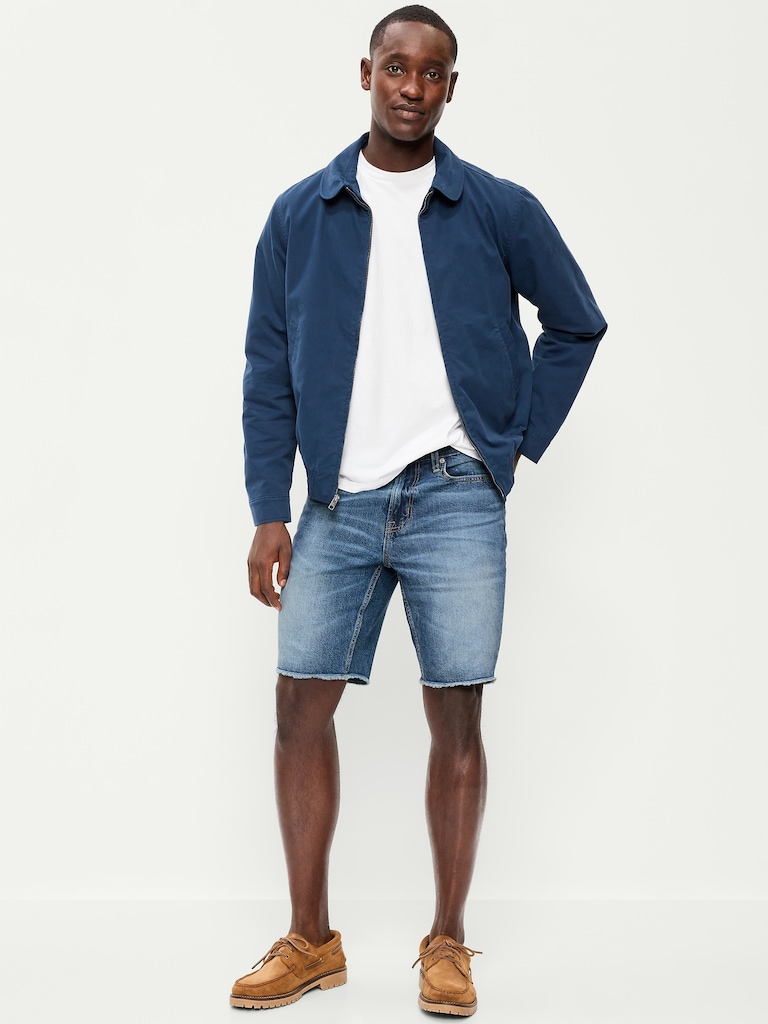 Slim Built-In Flex Jean Shorts-- 9-inch inseam