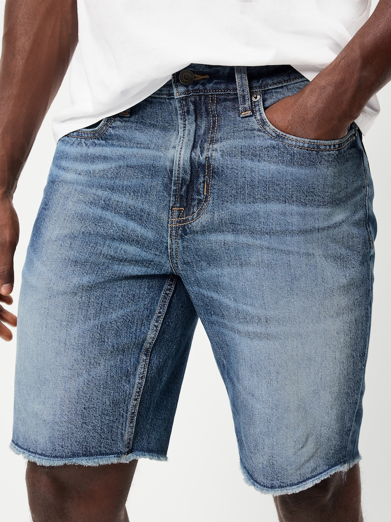 Slim Built-In Flex Jean Shorts-- 9-inch inseam