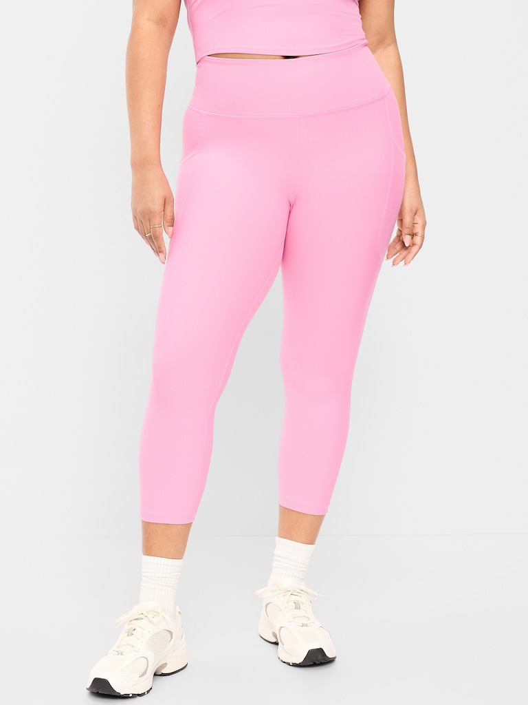 High-Waisted PowerSoft Crop Pocket Leggings