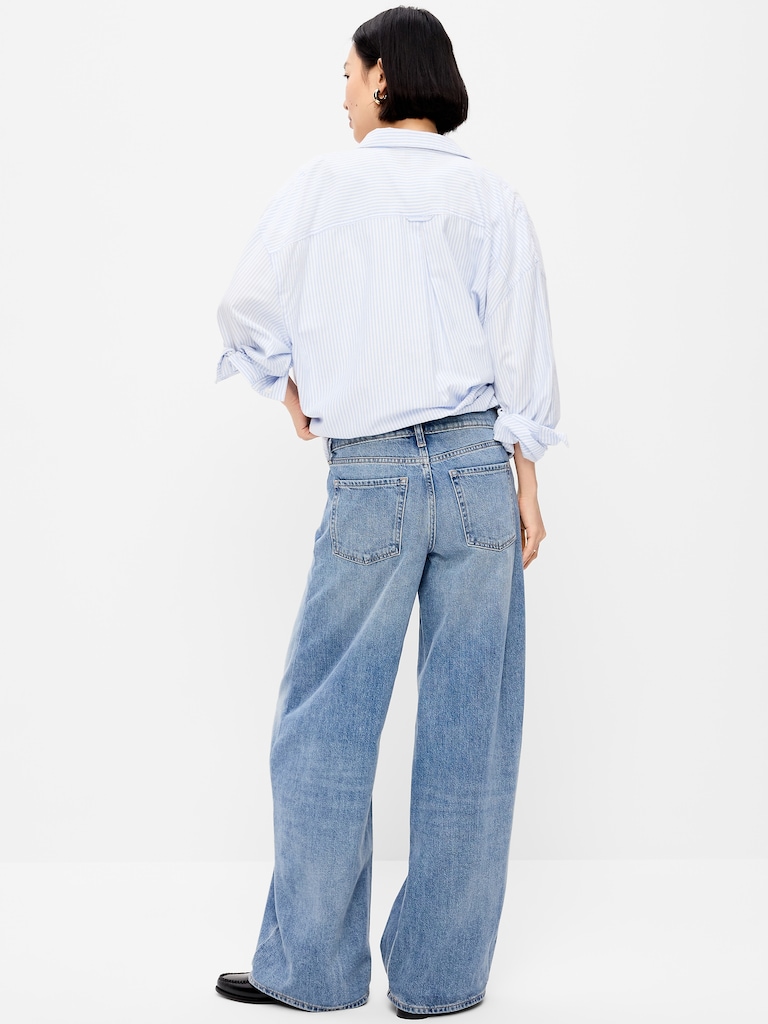 Low-Rise Baggy Wide-Leg Jeans
