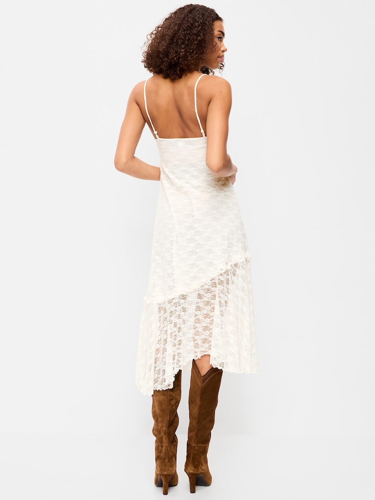 Fit & Flare Lace Midi Dress