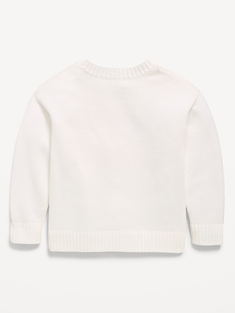 Long-Sleeve Graphic Pullover Sweater for Toddler Girls