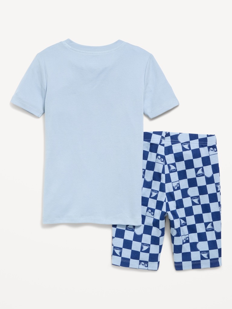 Gender-Neutral Snug-Fit Graphic Pajama Set for Kids