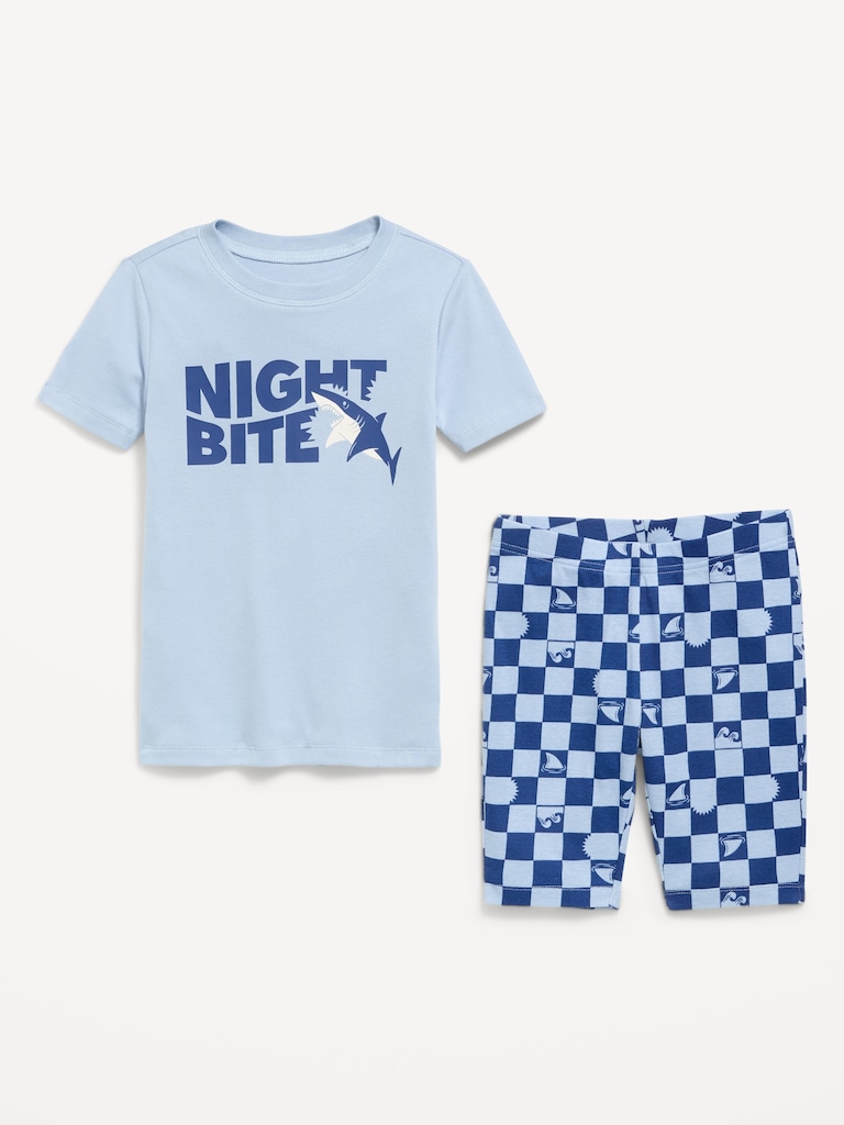Gender-Neutral Snug-Fit Graphic Pajama Set for Kids