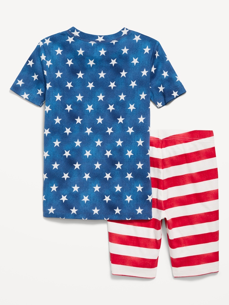 Gender-Neutral Snug-Fit Graphic Pajama Set for Kids