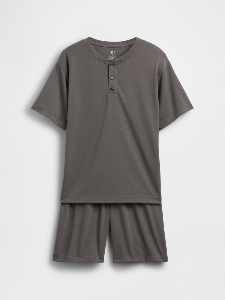 Kids Recycled Henley PJ Set