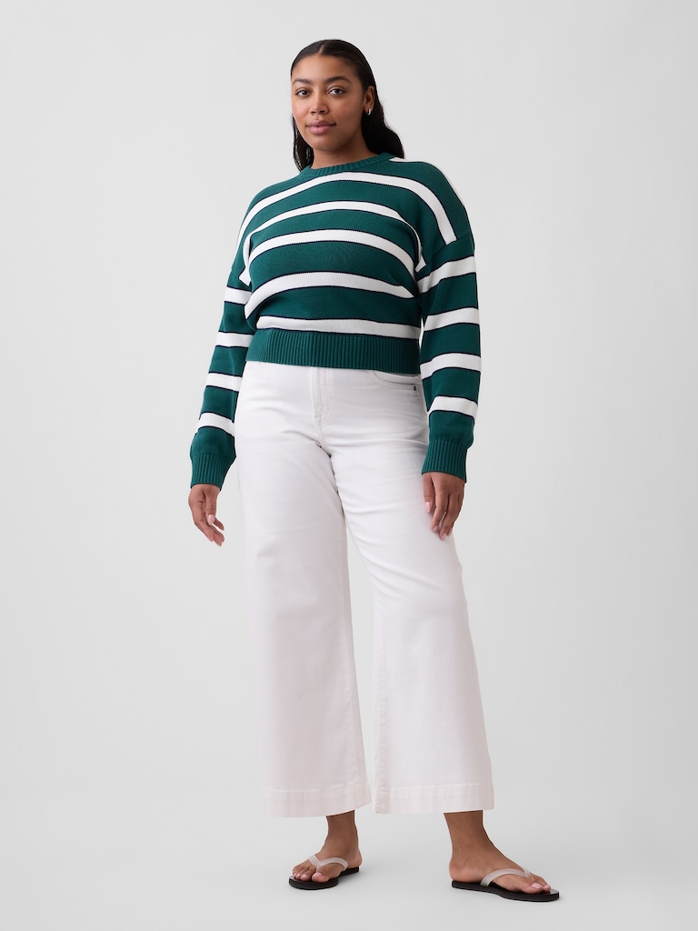 High Rise Wide-Leg Crop Jeans