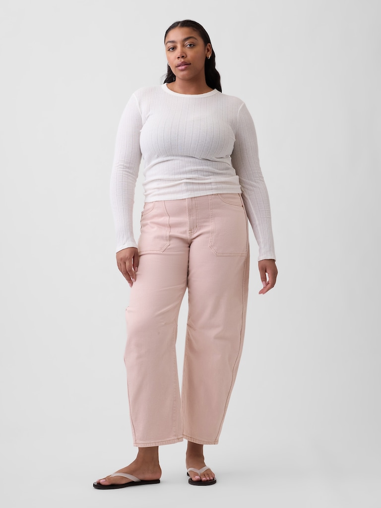 High Rise Barrel Jeans