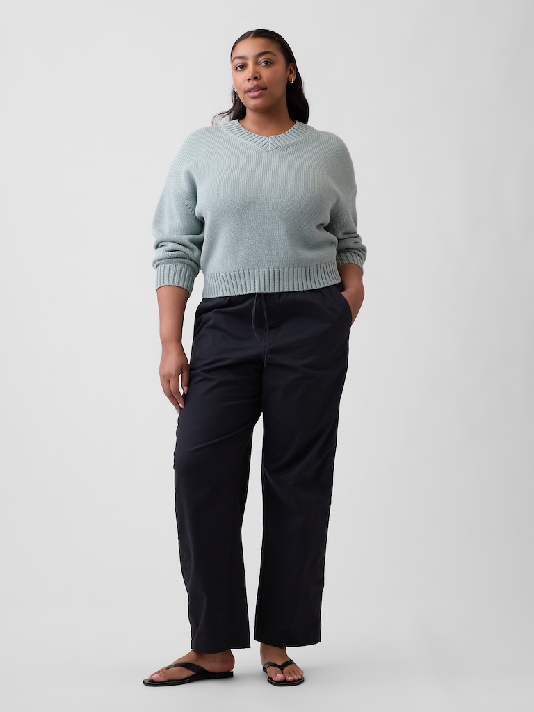 High Rise Easy Barrel Khakis