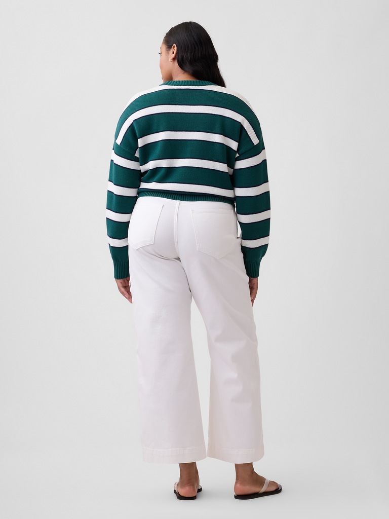 High Rise Wide-Leg Crop Jeans