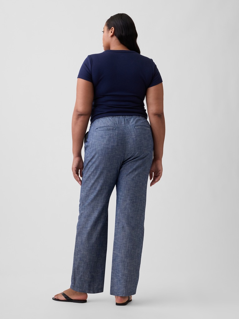 Mid Rise Easy Twill Pants