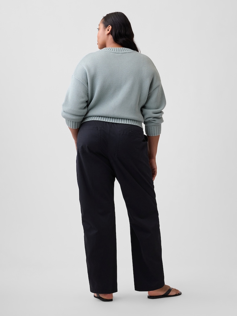 High Rise Easy Barrel Khakis