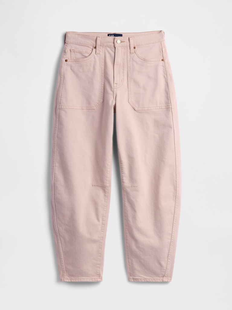 High Rise Barrel Jeans