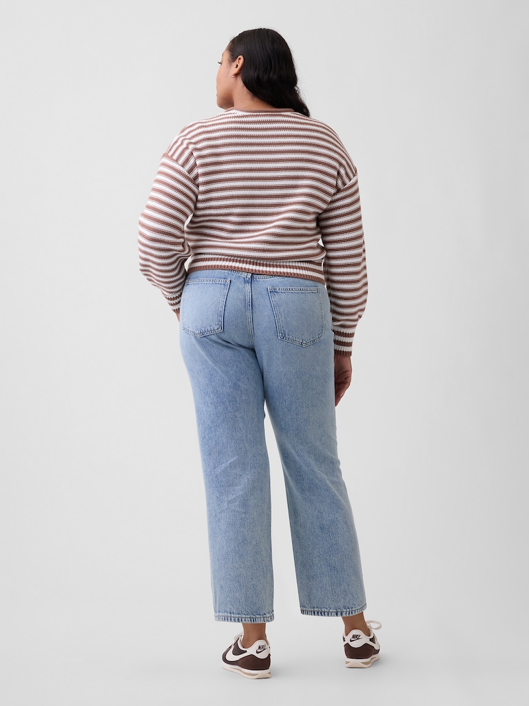 Low Slung SuperSoft Relaxed Straight Crop Jeans