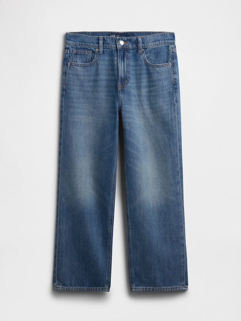Low Slung SuperSoft Relaxed Straight Crop Jeans