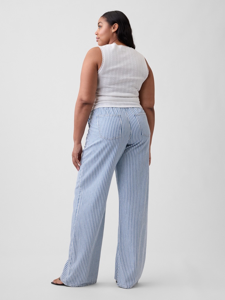 Mid Rise Pull-On SuperLight Wide-Leg Jeans