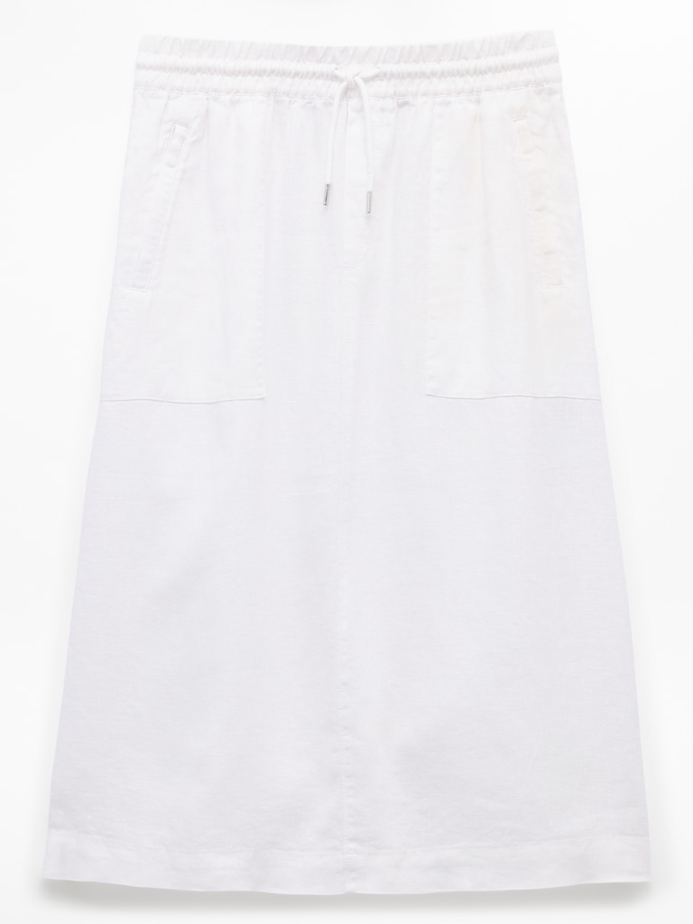 Retreat Linen Midi Skirt