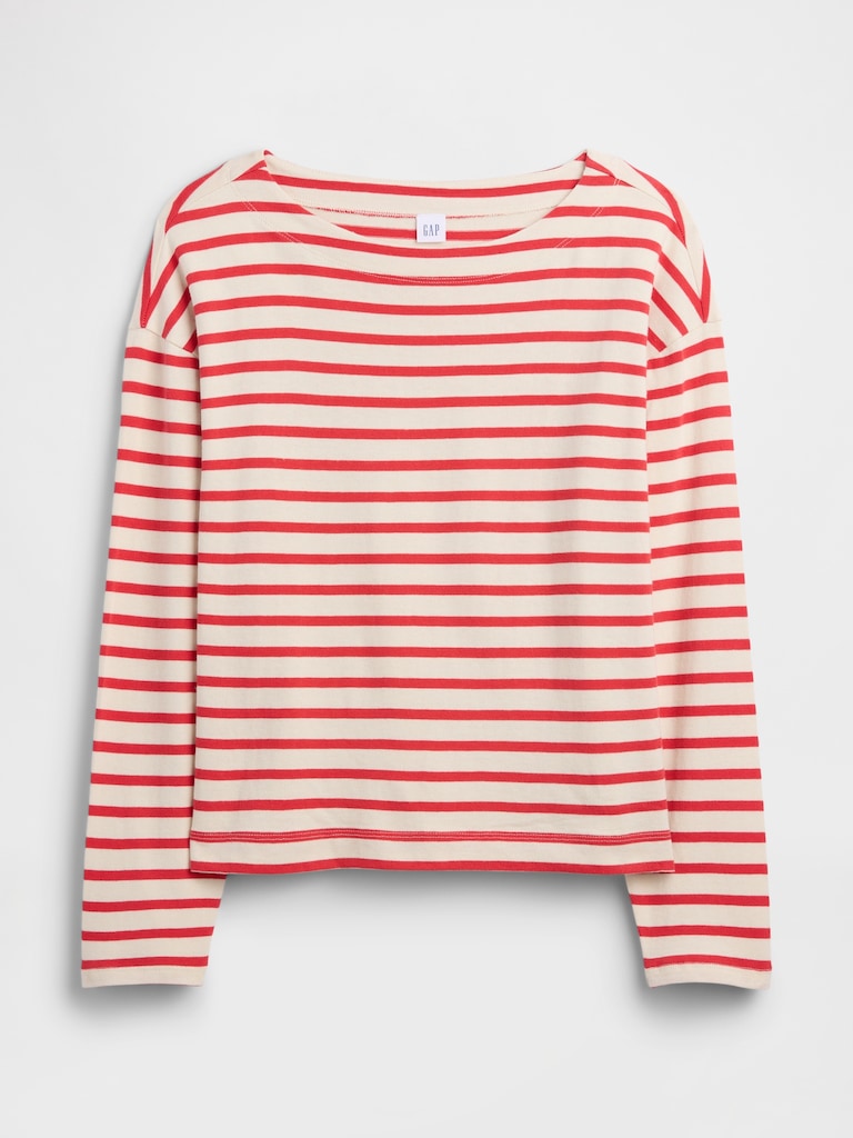 Stripe Boatneck Top