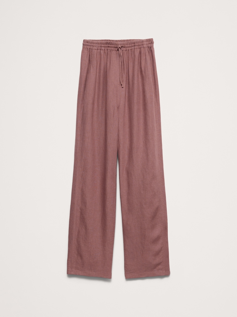 The Getaway Straight-Leg Pull-On Pant in Linen
