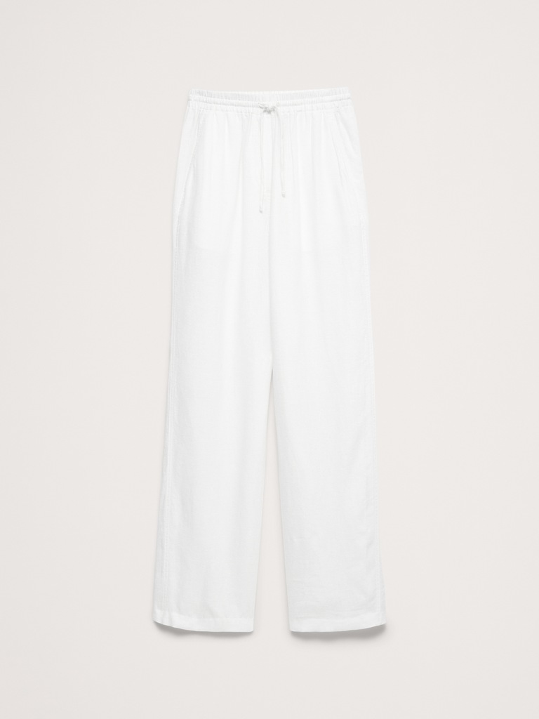 The Getaway Straight-Leg Pull-On Pant in Linen