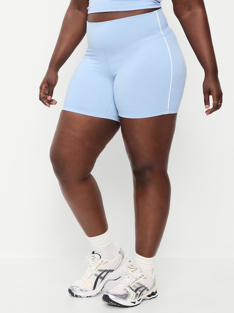 High-Waisted StudioSmooth Biker Shorts -- 6-inch inseam