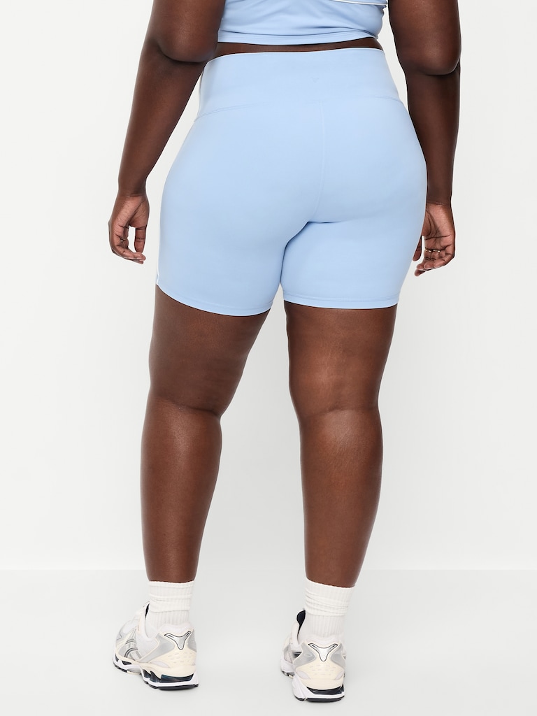 High-Waisted StudioSmooth Biker Shorts -- 6-inch inseam