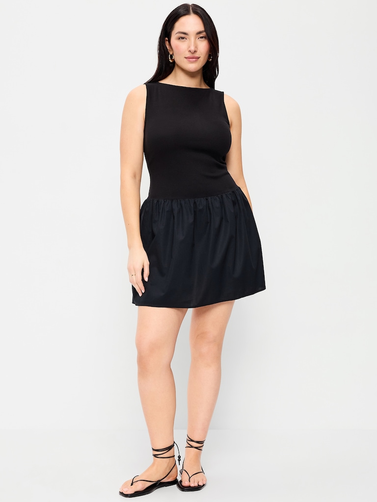 Fit & Flare Drop-Waist Mini Dress
