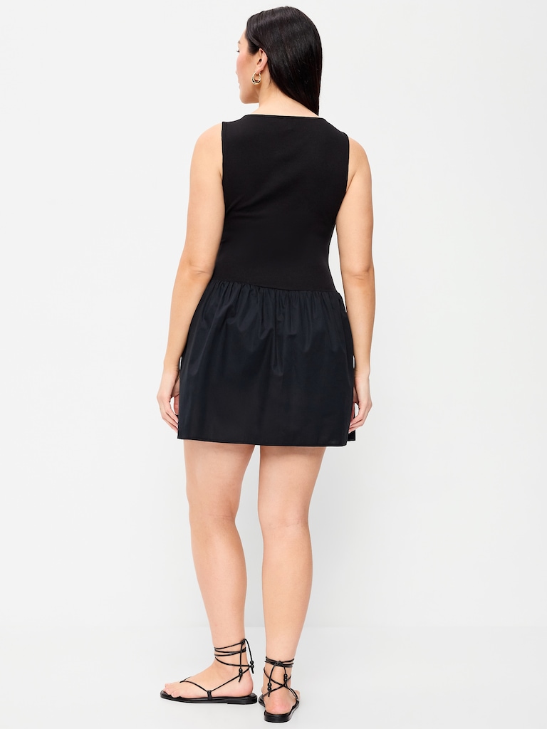 Fit & Flare Drop-Waist Mini Dress