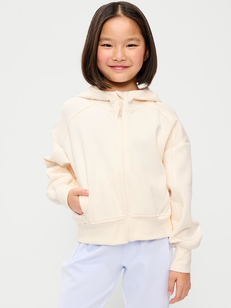 Oversized Dynamic Fleece Full-Zip Hoodie for Girls