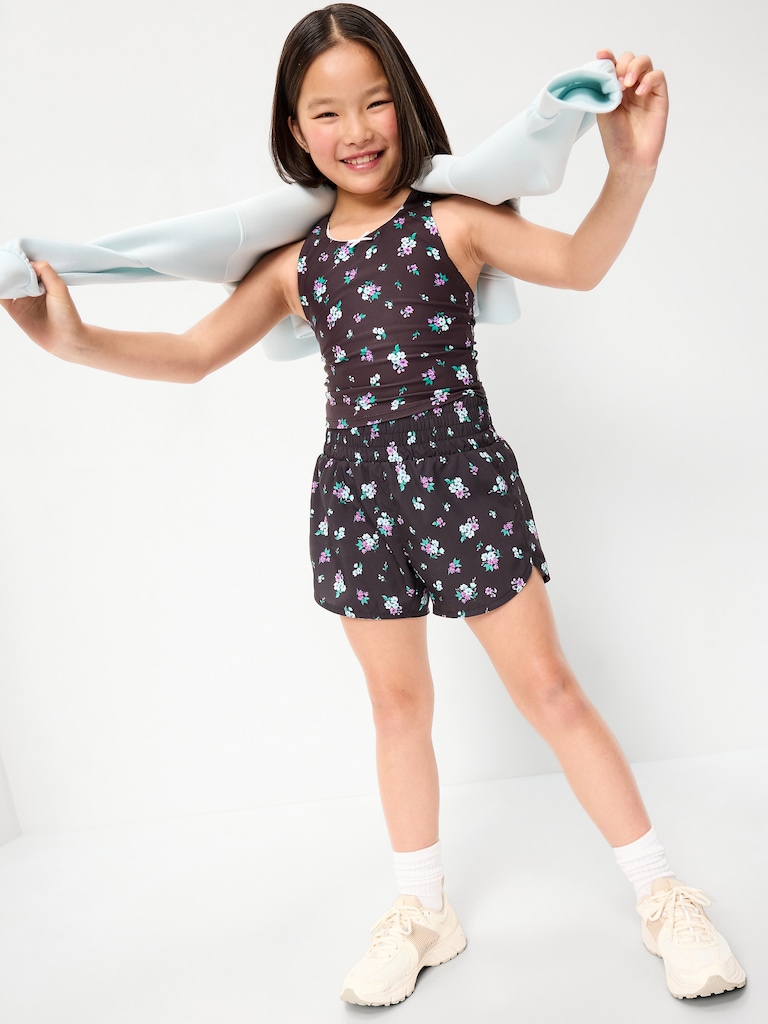 High-Waisted Dolphin-Hem Run Shorts for Girls