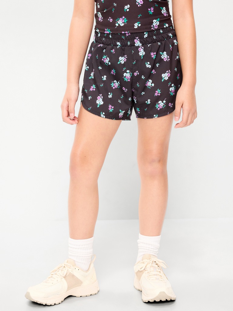 High-Waisted Dolphin-Hem Run Shorts for Girls