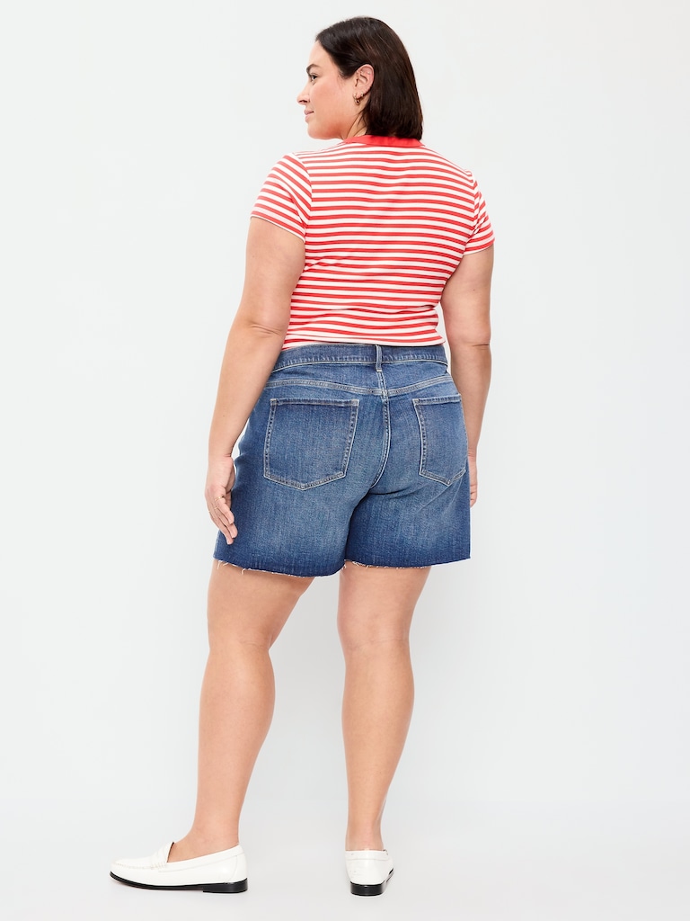 High-Waisted OG Jean Cut-Off Shorts -- 7-inch inseam