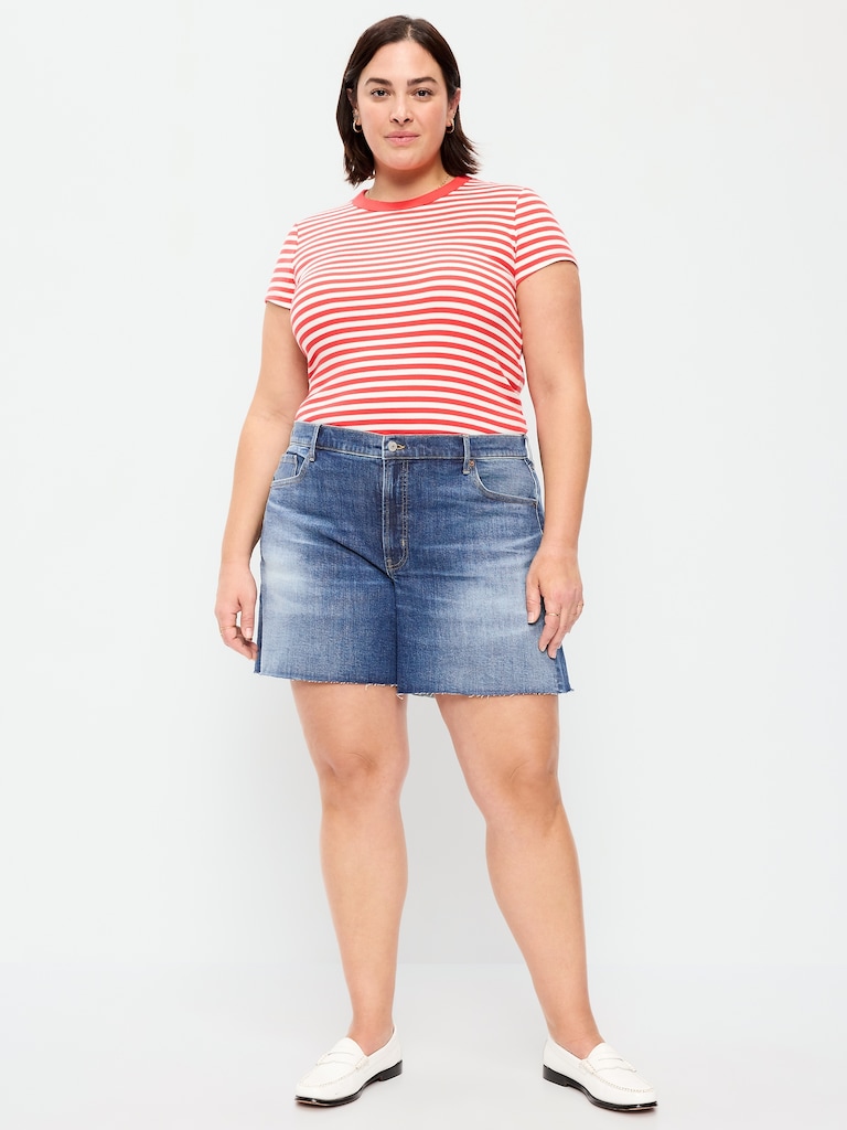 High-Waisted OG Jean Cut-Off Shorts -- 7-inch inseam