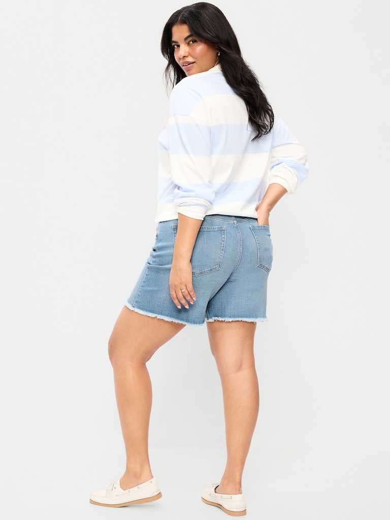 High-Waisted OG Jean Cut-Off Shorts -- 7-inch inseam