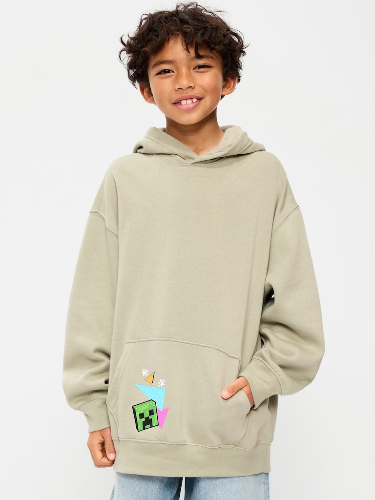 Minecraft™ Oversized Gender-Neutral Graphic Pullover Hoodie for Kids