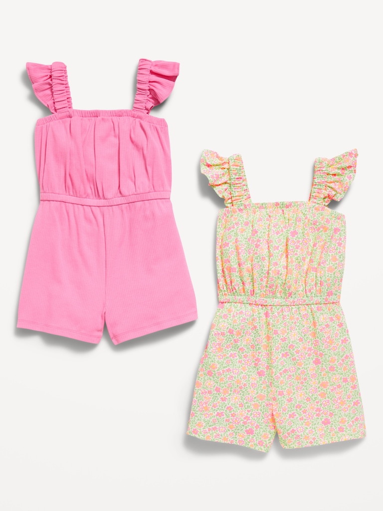 Sleeveless Romper 2-Pack for Toddler Girls
