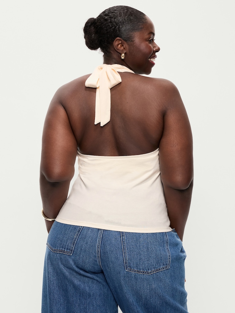 Cowl-Neck Halter Top
