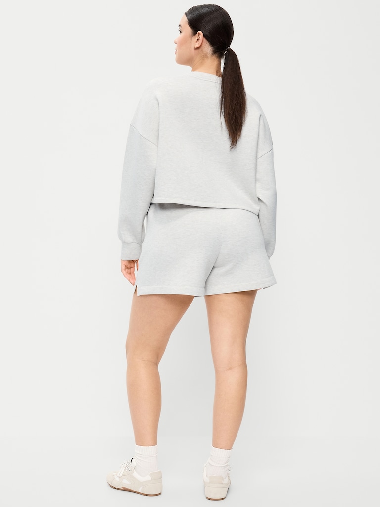 High-Waisted Bounce Fleece Shorts -- 5-inch inseam