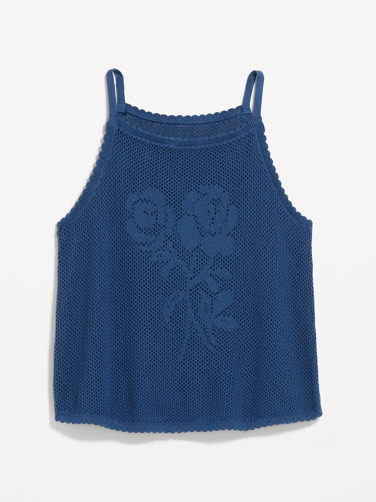 Open-Weave Apron Tank Top