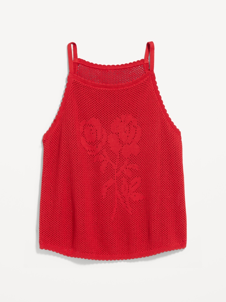 Open-Weave Apron Tank Top
