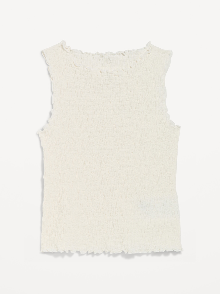 Sleeveless Smocked Tank Top
