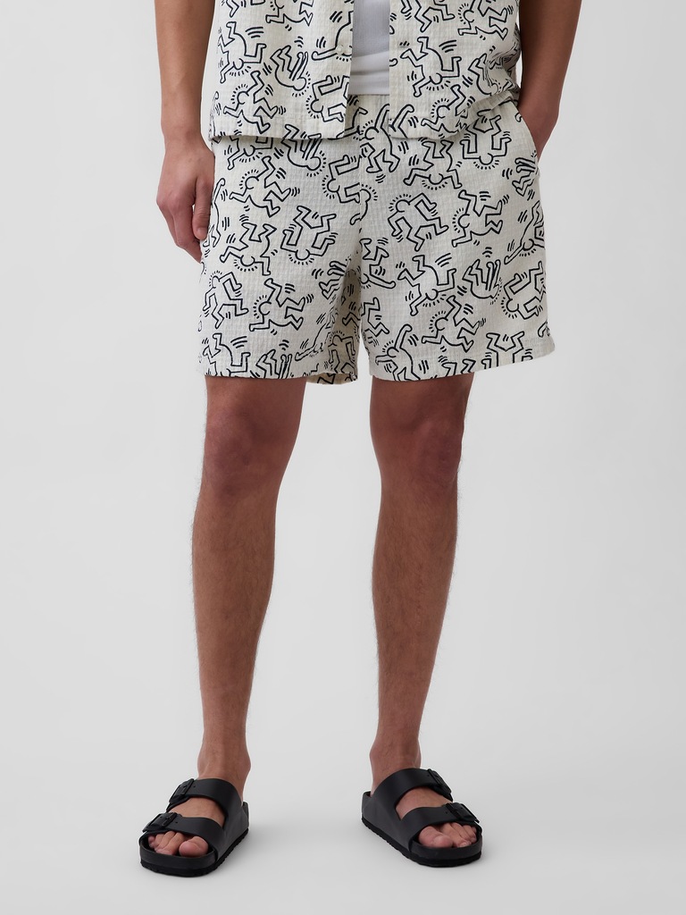 Keith Haring Textured Easy Shorts