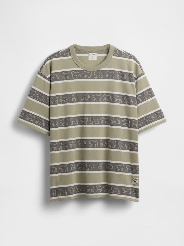 Keith Haring Oversized Stripe T-Shirt