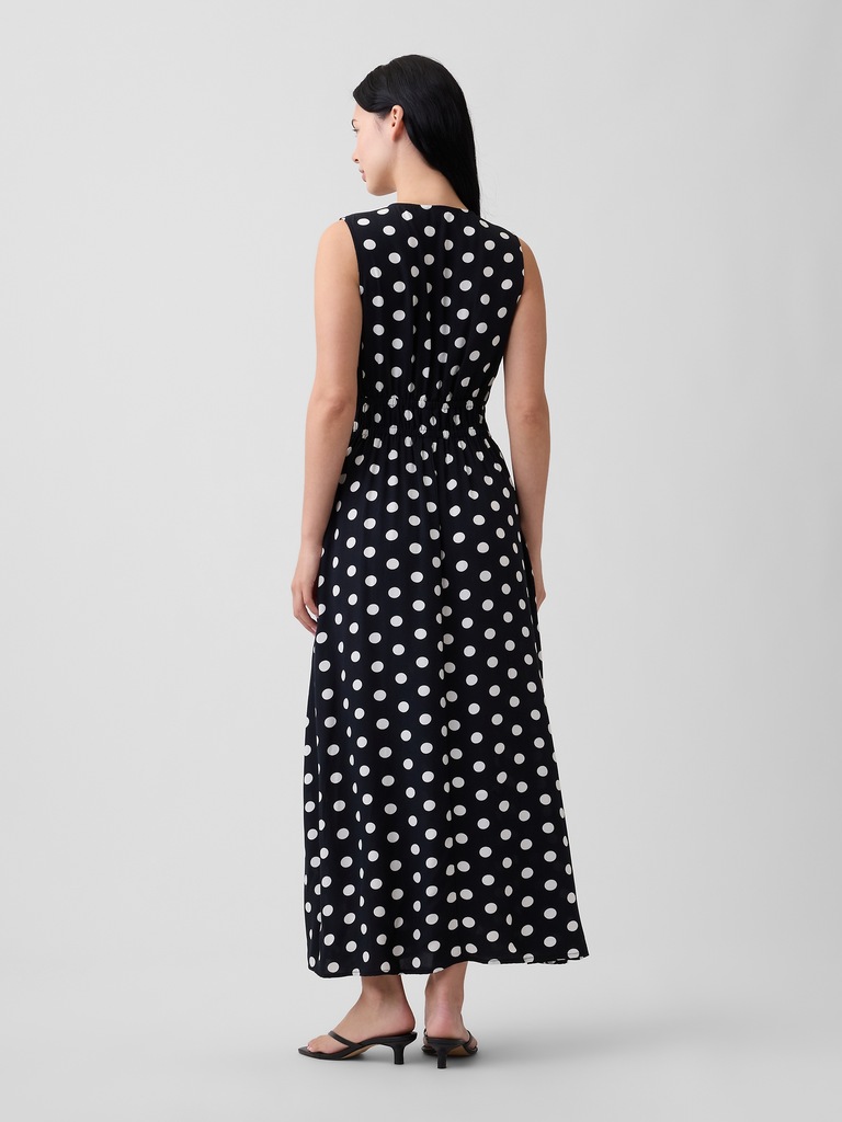 Sleeveless Tie-Front Maxi Dress