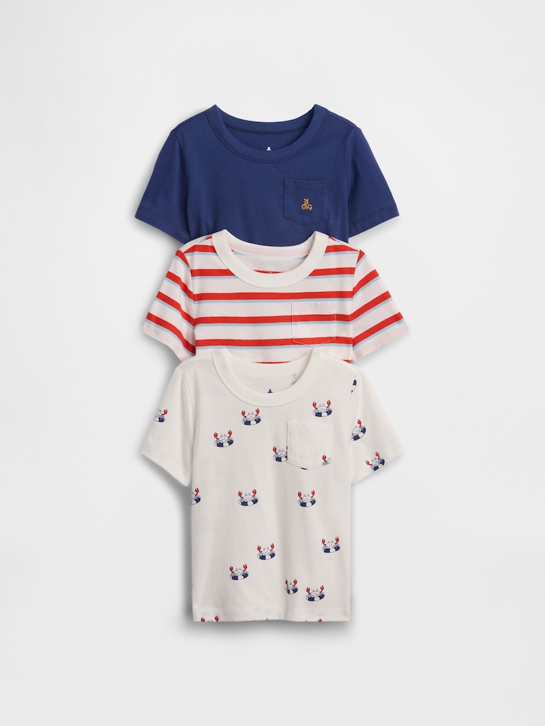 Baby & Toddler Mix & Match Pocket T-Shirt (3-Pack)