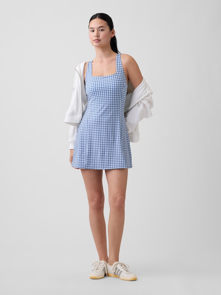 GapFit Studio Recycled Squareneck Mini Dress