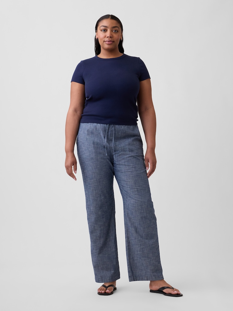 Mid Rise Easy Twill Pants
